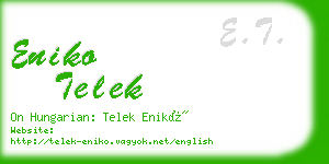 eniko telek business card